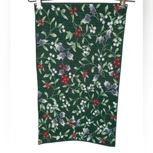 Placemats set of 4 holly and berry winter theme tapestry